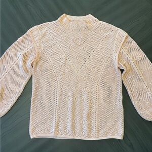 White House Black Market Pink Knit Sweater